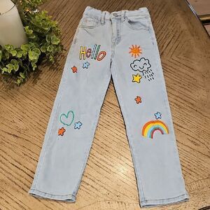 Gogo Star Graphic Jeans Size 6 Never Worn